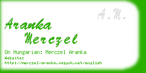 aranka merczel business card
